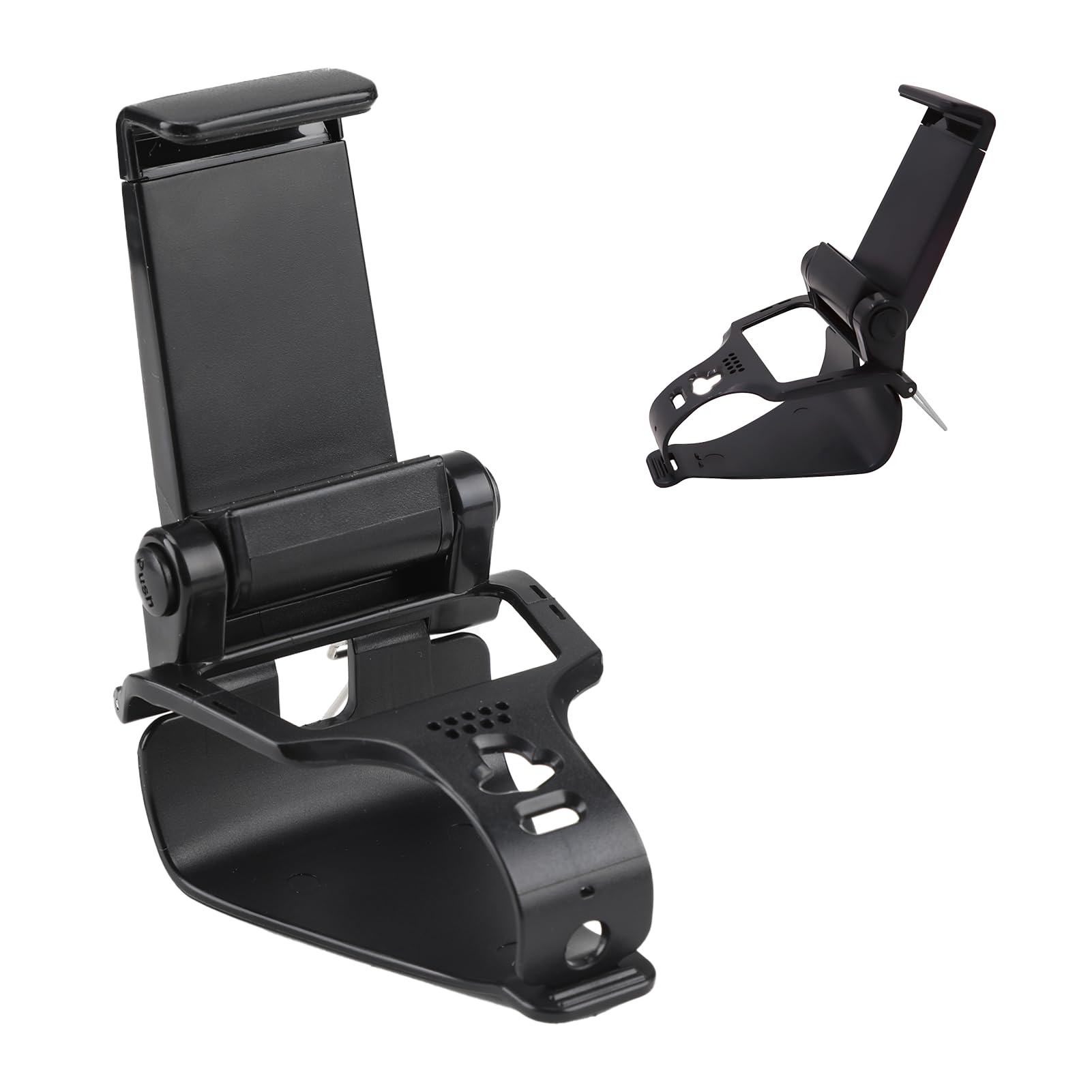 Yewseas Accesorio Clip de Juego Compatible con Mandos, compatible con controlador, Soporte para Teléfono para compatible con Controlador Negro, Clip Ajustable para, Soporte Plegable para Móvil