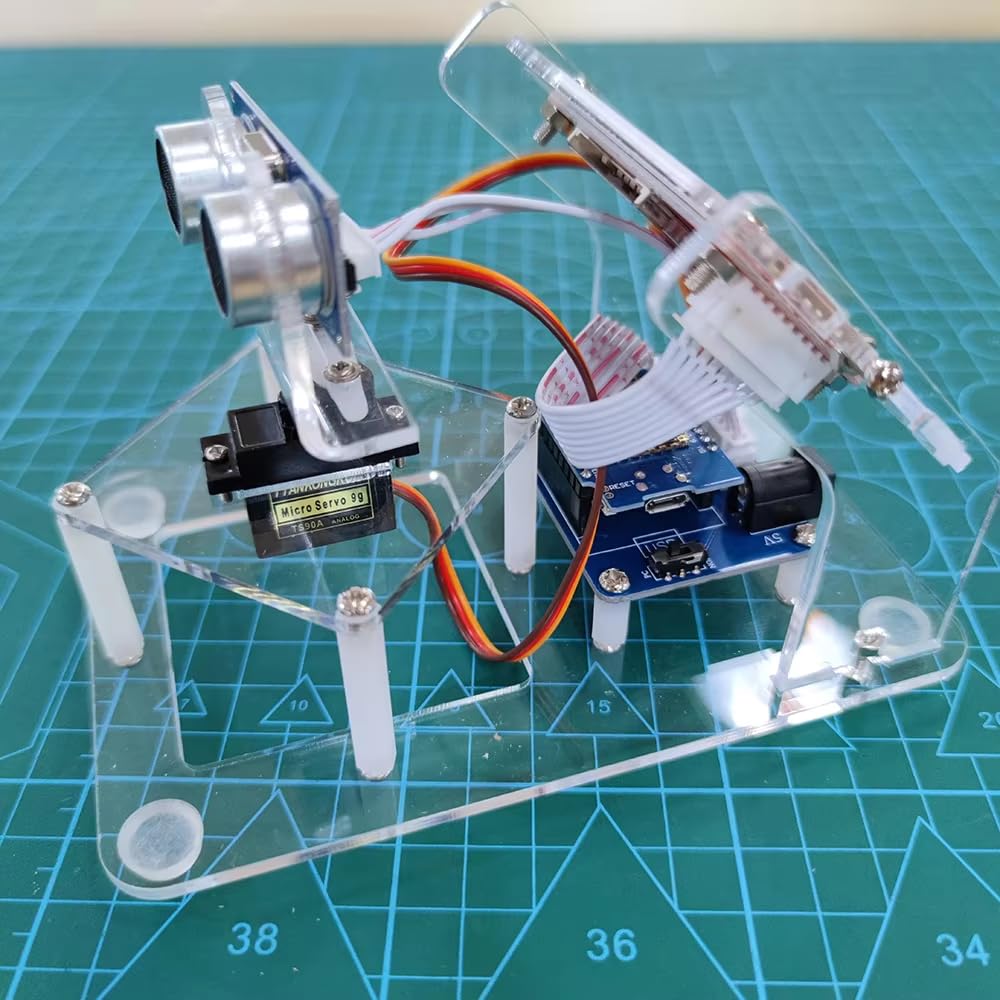 Mini Rilevatore di Scansione Radar a Ultrasuoni, Decorazione Ornamentale Rc Mood, per Auto Modello Rc Fai da Te 1/14 1/10