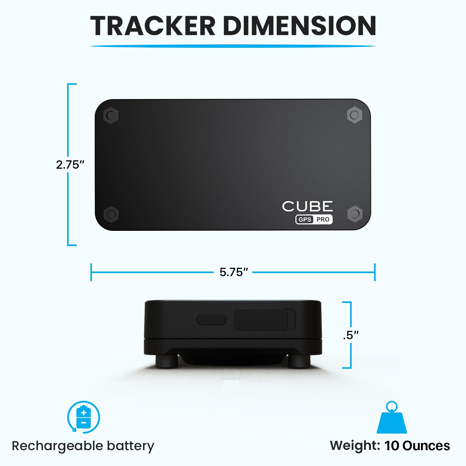 Cube GPS Tracker for Vehicles – Magnetic GPS Car Tracker, Real Time Worldwide Location Geo-Fencing, Hidden Tracking Device for Fleet Assets, Truck, Auto, Trailer, 1 Year Battery, Subscription Required