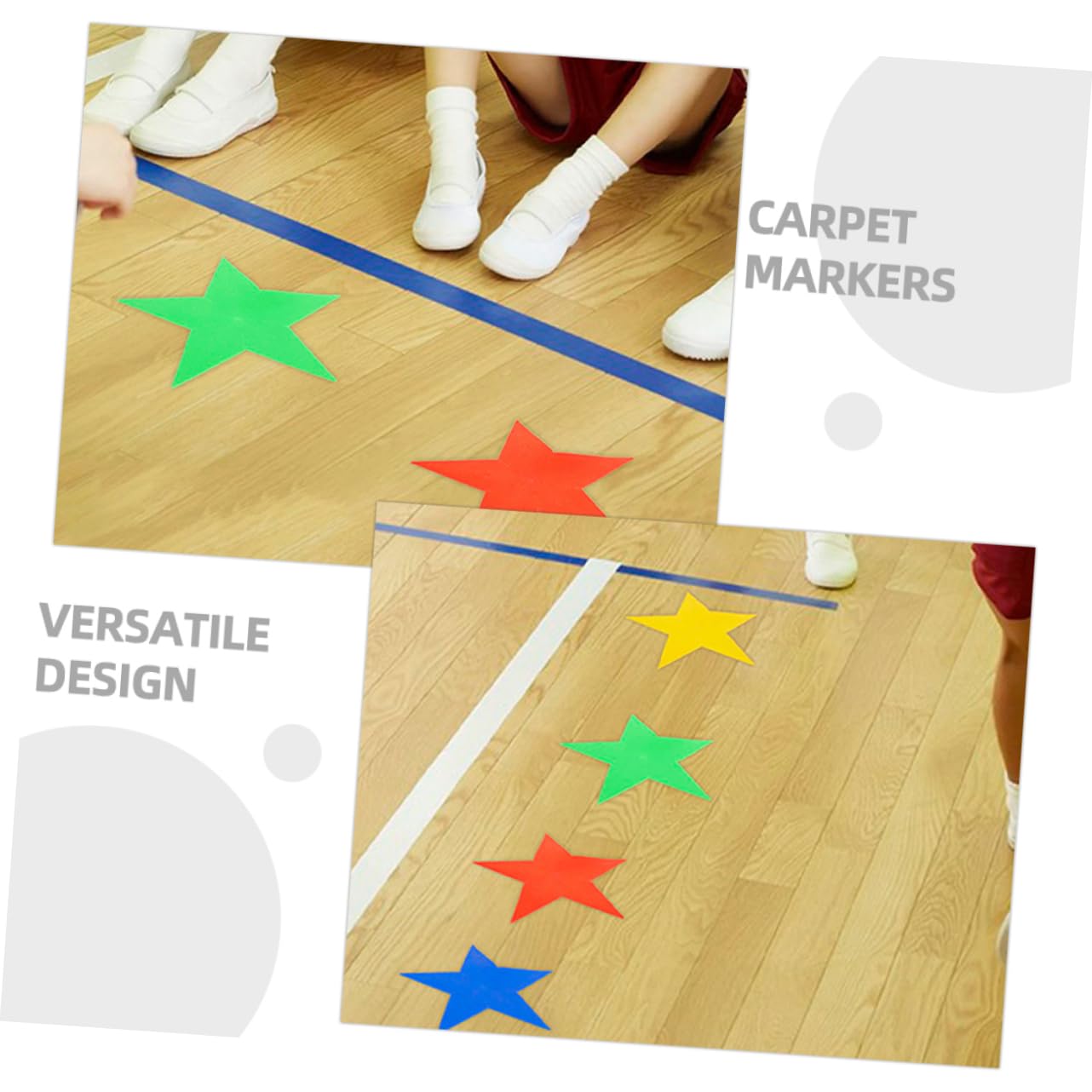 SUPVOX Carpet Markers Set 6pcs Flat Markers for Training Rip-Resistant Safe Non-Slip Versatile for Basketball Football Tennis