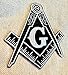 Masonic Logo Patch Black Iron On Embroidered Freemason Mason G Square Compass