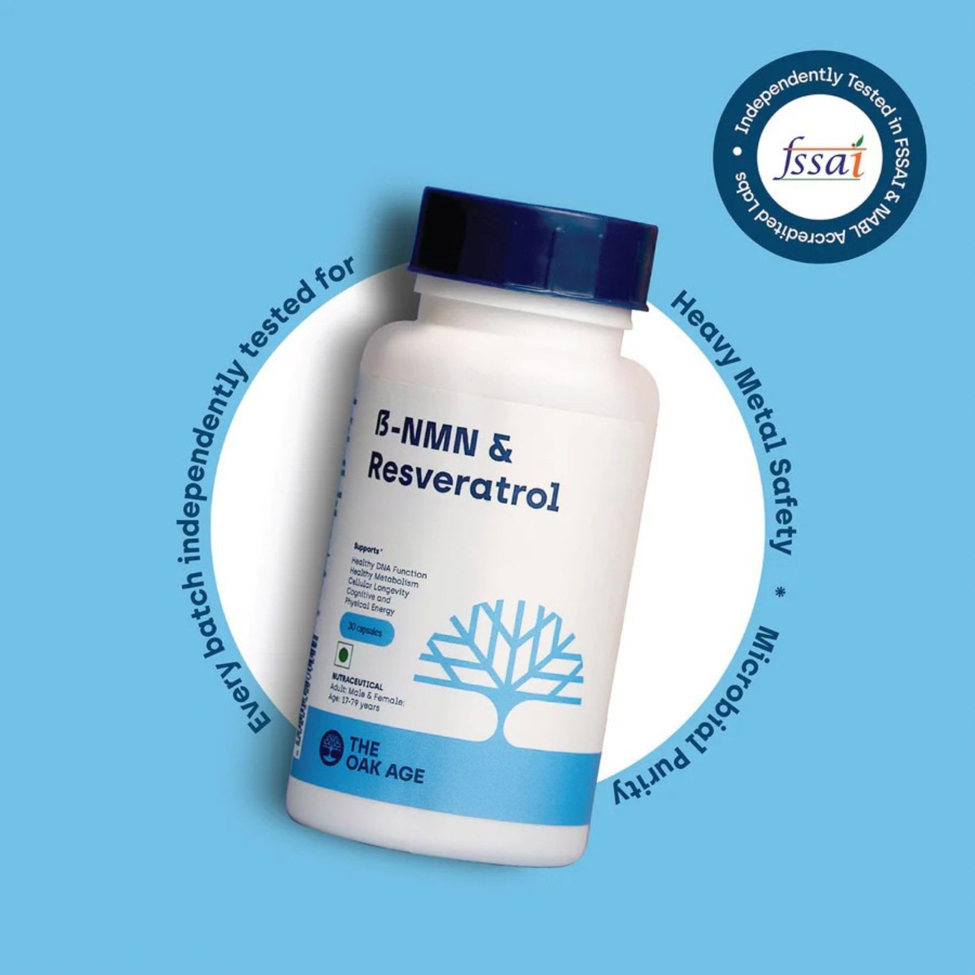 The Oak Age NMN with Resveratrol Supplement- 500mg NMN for Longevity– NAD Supplement to Support Energy Production, Cellular Rejuvenation & Healthy Ageing– No Additives, Preservatives 4