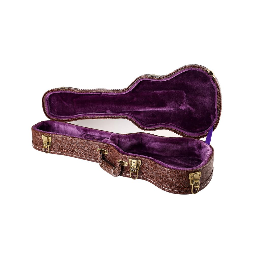 Custodia per ukulele da 58,6 cm, 66 cm, 71,1 cm, in legno, custodia in pelle per chitarra (66 cm)