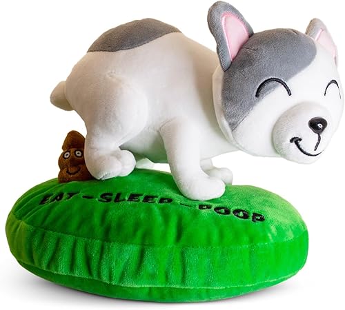 Miniatura 1 de Peluche de bulldog francés para cachorro, divertido meme, lindo animal de peluche coleccionable para los amantes de los perros, base pesada para