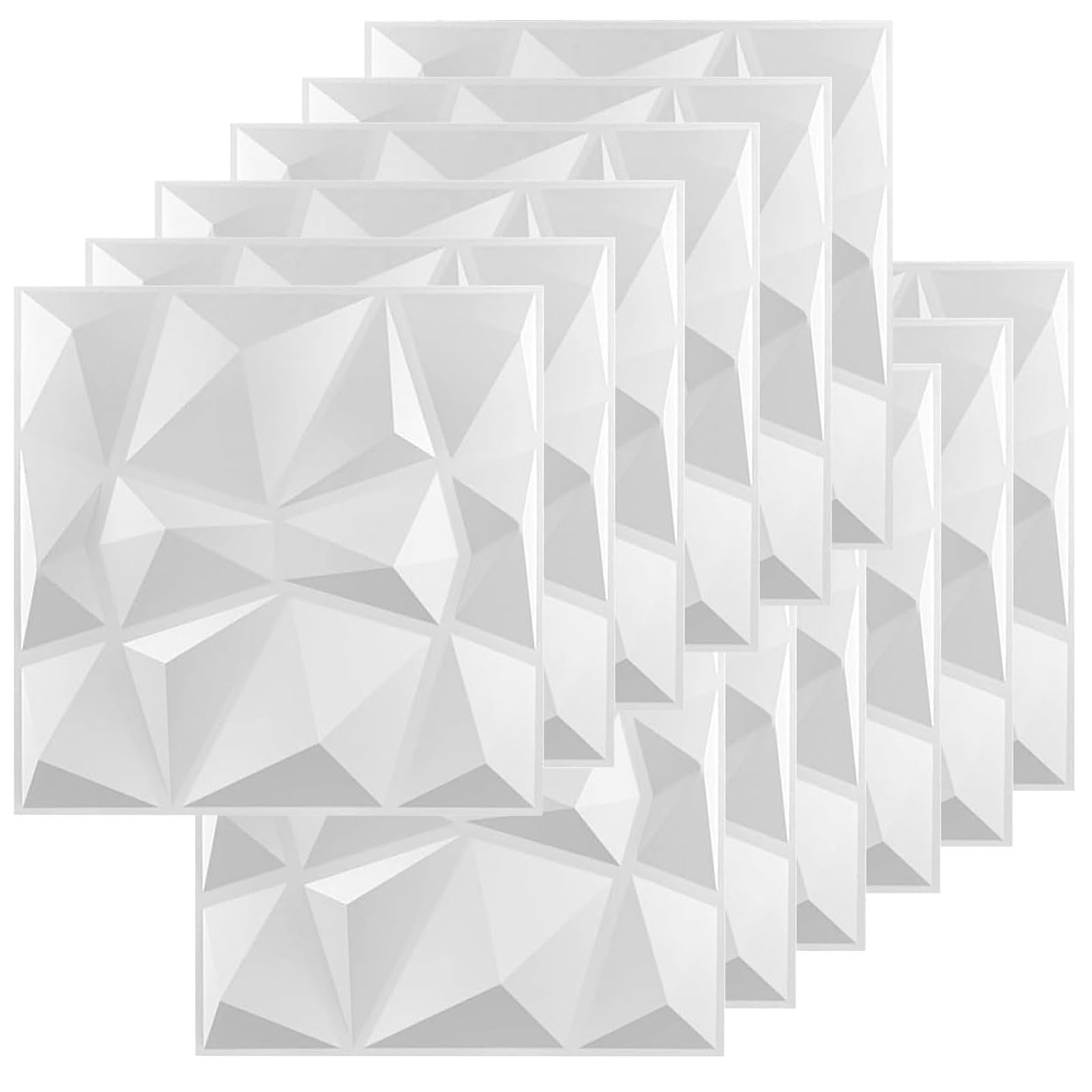12 Pcs 3D Wall Panels PVC Panel, Facade Cladding, Ceiling Panels, Gaming Wall Panels