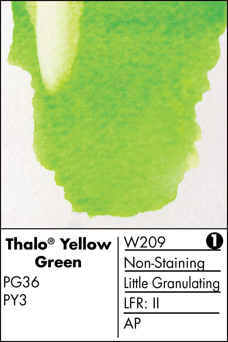 Grumbacher Finest Watercolor Paint, 14 ml/0.47 oz, Thalo Yellow Green