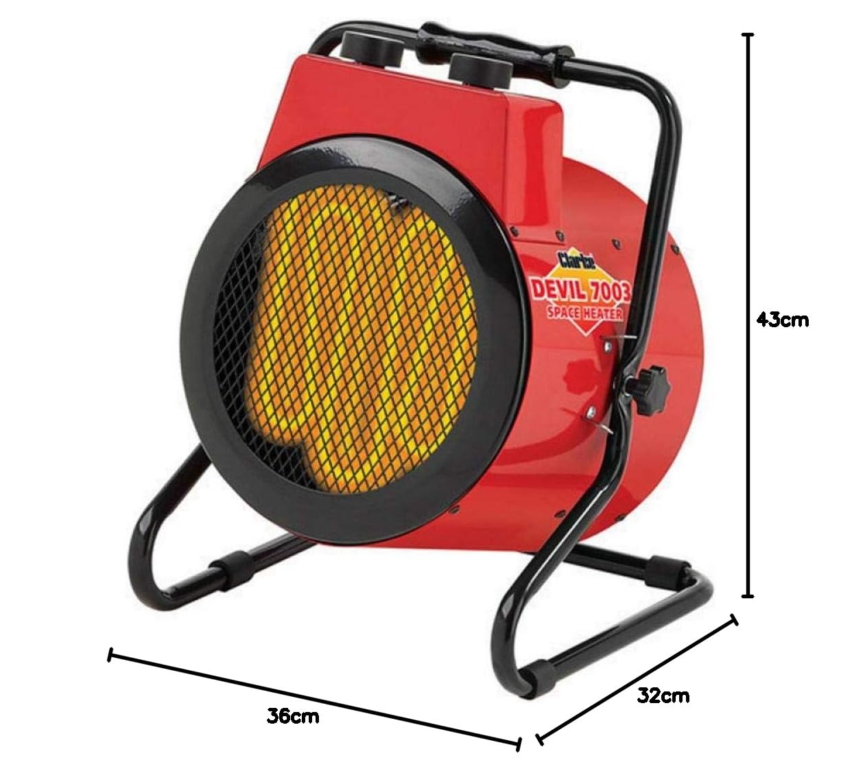 Clarke Devil 7003 3kW Industrial Eléctrico Calentador Ventilador