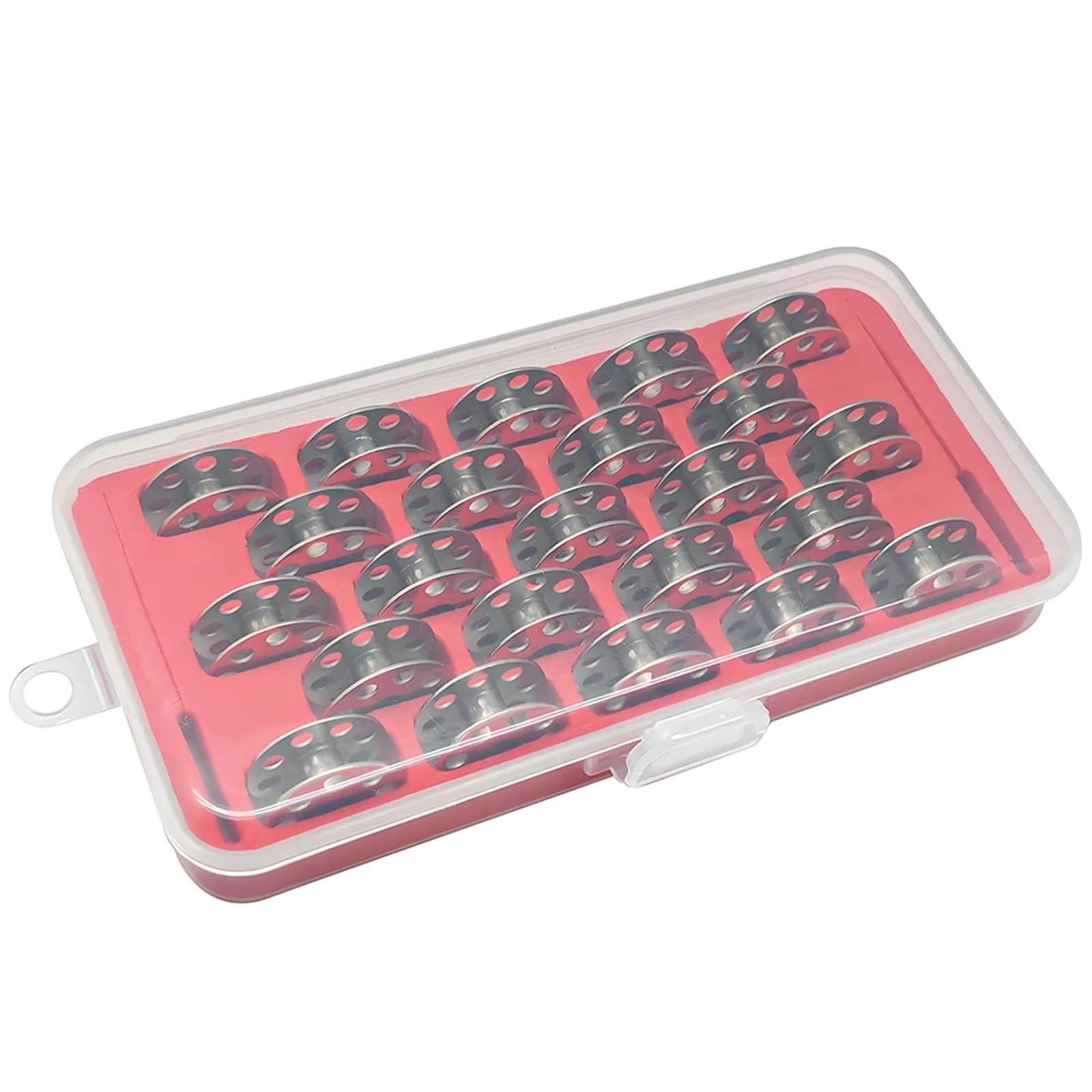 Szpulki do maszyn do szycia 46/69 szt. Duża stalowa szpulka z pudełkiem oszczędnościowym na akcesoria do przemysłowych maszyn szycia(46PCS)