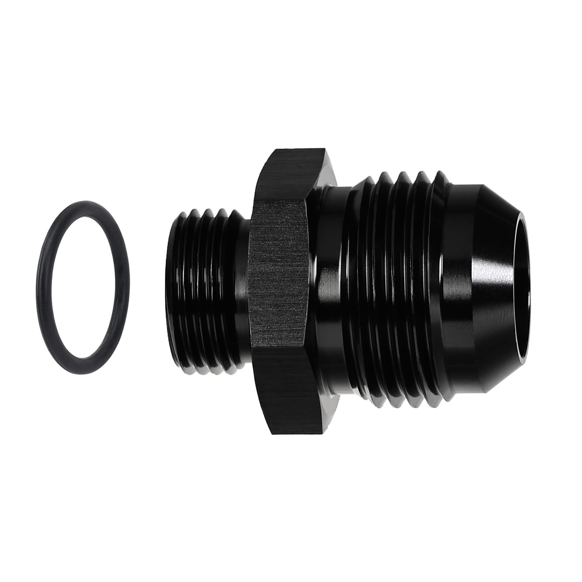 EVIL ENERGY 12AN Flare to 8AN ORB Male Fuel Rail Adapter Fitting Black