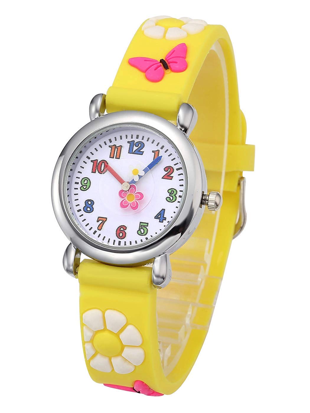 First Time Teacher Boys Girls Children Kids Analog Wrist Watch Cartoon 3D Band Environment Friendly Silicone ME92