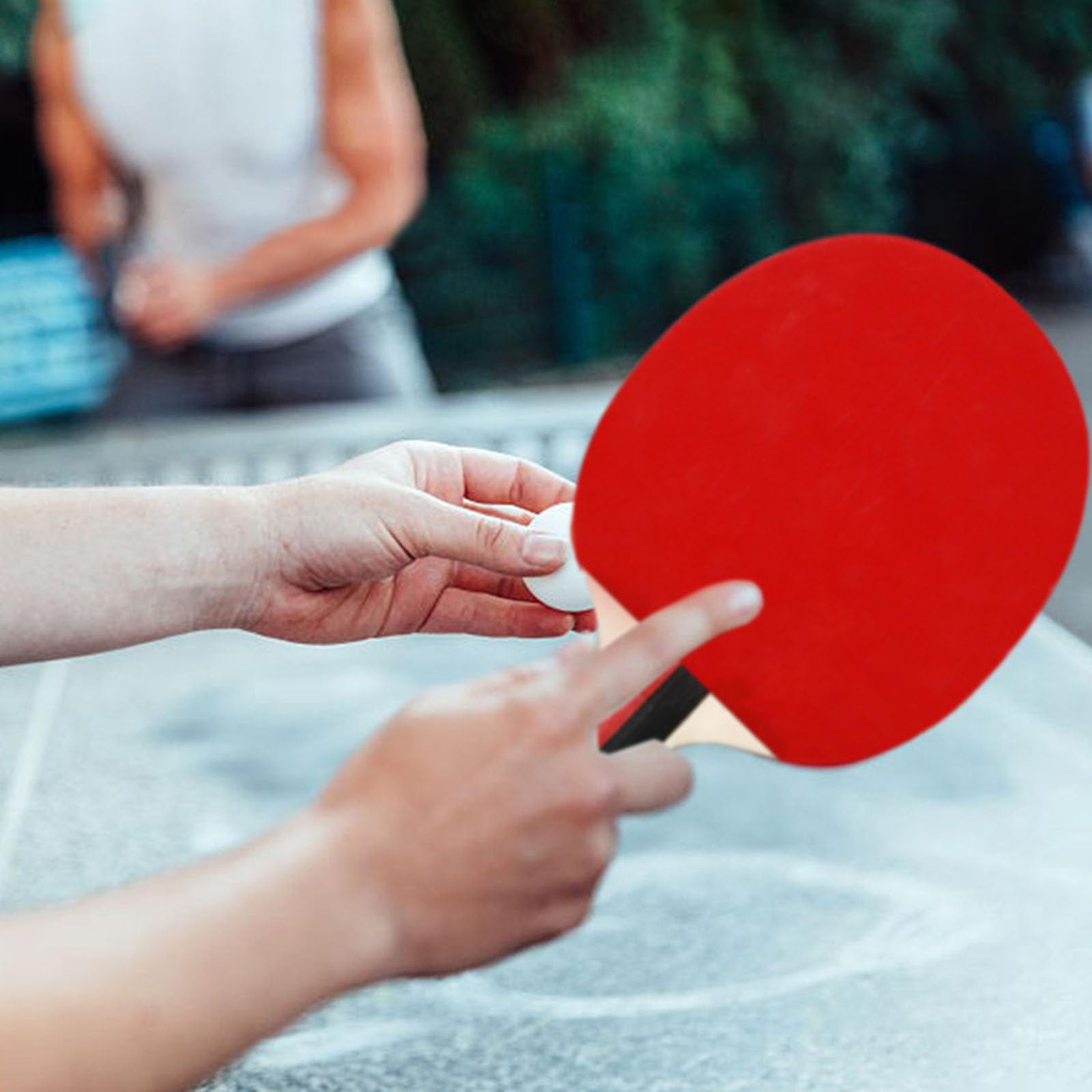 Portable Table Tennis Paddle with 3 Sphere Comfortable Grip Pingpong Paddle Training Table Tennis Bat for Kids Adult Sport