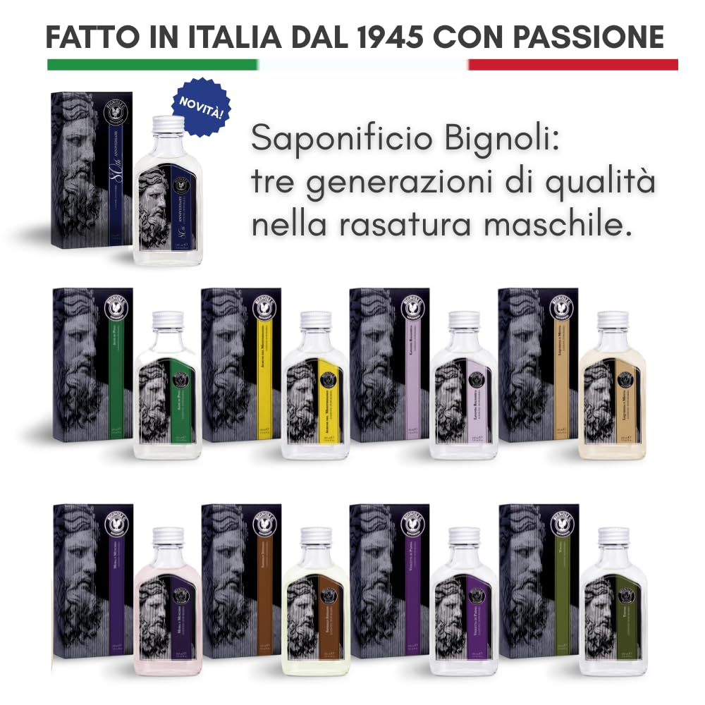 Bignoli Lozione Dopobarba Uomo Profumata – After Shave Uomo al profumo di Liquirizia e Menta| Lozione Dopobarba Rinfrescante, Tonificante e Aromatica – 100ml
