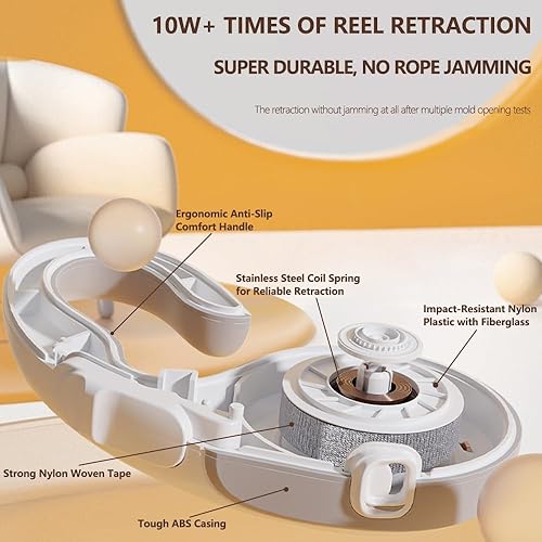 Miniatura 2 de Marchul Correa retráctil para perro de hasta 70 libras, 16 pies, correa de paseo para perros pequeños y medianos, sin enredos en 360 (16 pies, gris)