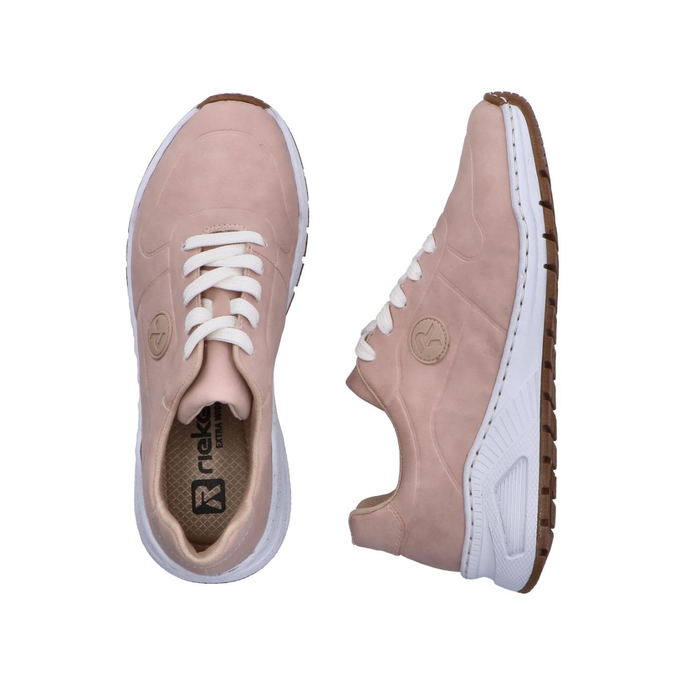 Rieker Mujer Zapatillas M4903, señora Zapatillas Bajas,Plantilla Desmontable