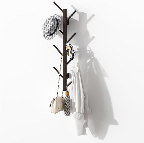 GHWIE Perchero montado en la pared, perchero para pared, árbol de abrigo para ropa, adecuado para sala de estar, dormitorio, entrada, café