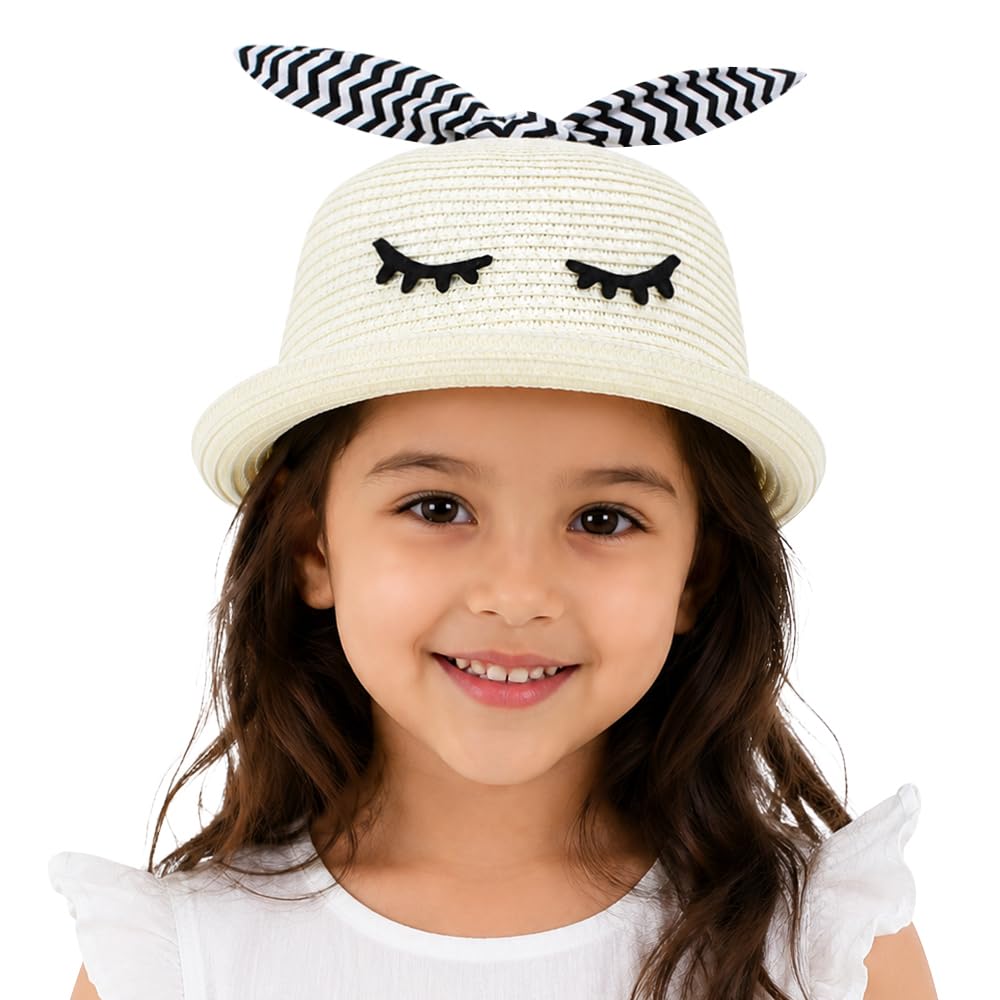 VRITRAZ Baby Boy's and Girl's Kids Children Cute Printed Cartoon Gift Summer Fancy Dress Straw Fasion Hat Cap 1…-picture-16