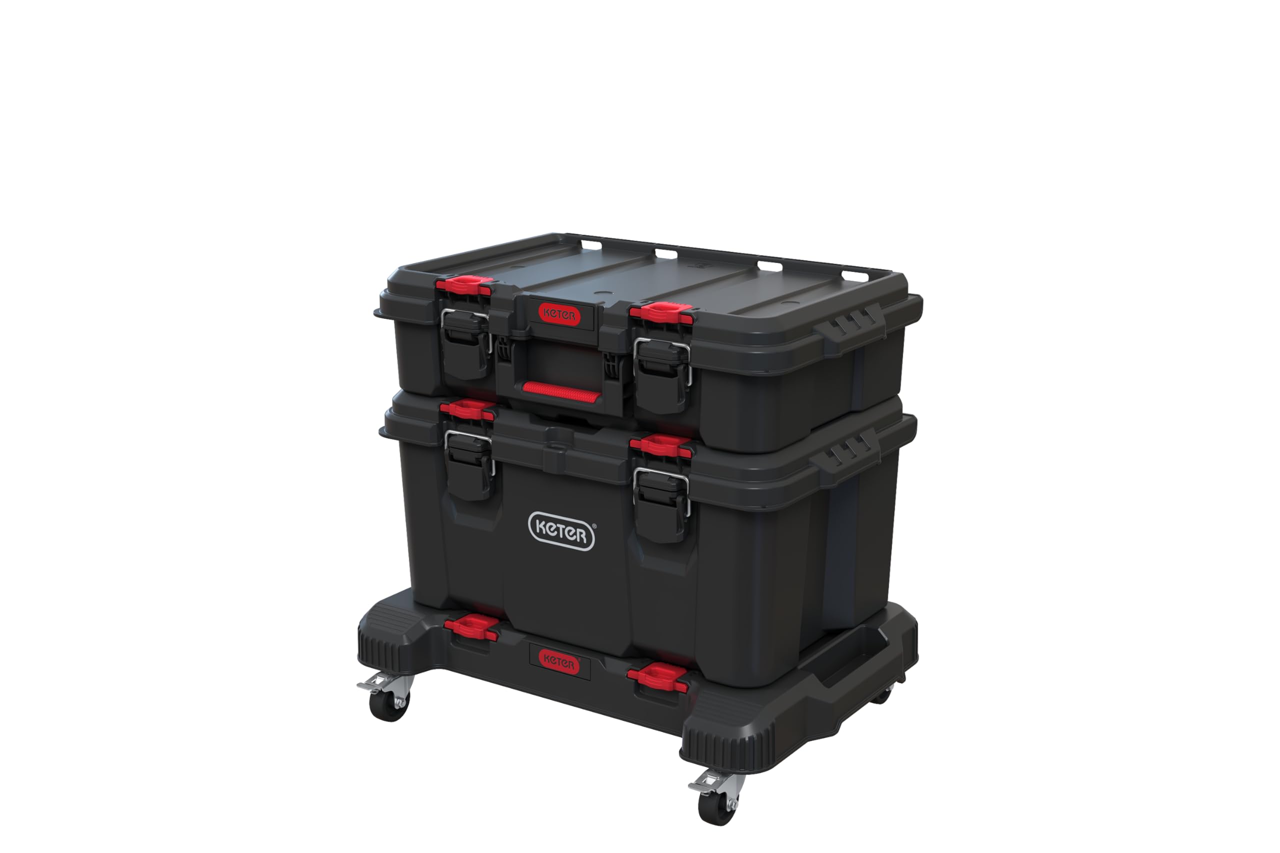 Keter Stack-n-Roll Tool Storage System – 3PC with Dolly