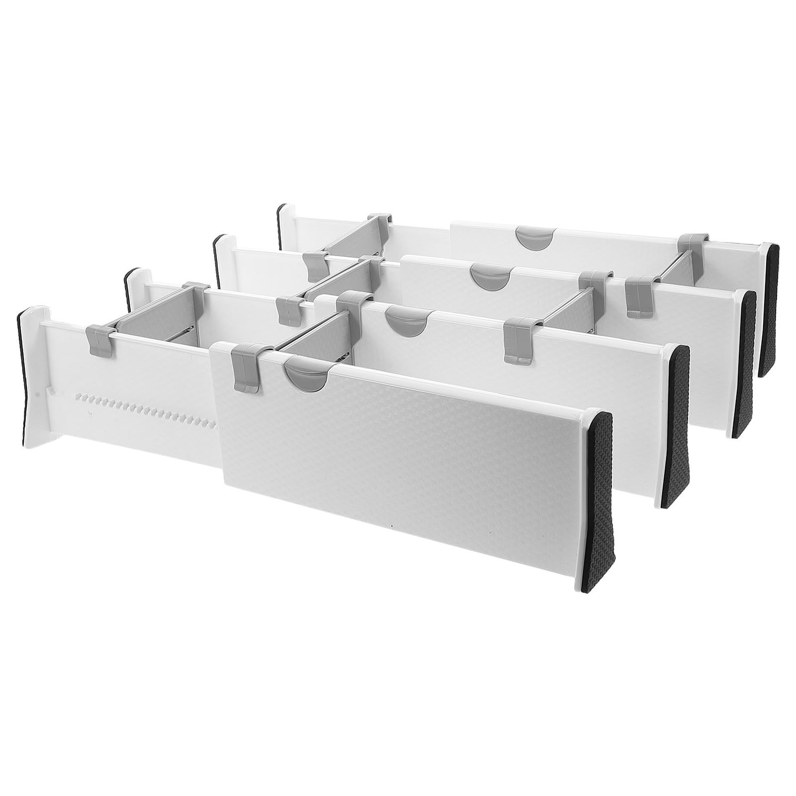 Kisangel Schubladentrenner, Verstellbar, Ausziehbar, Kunststoff, Weiß