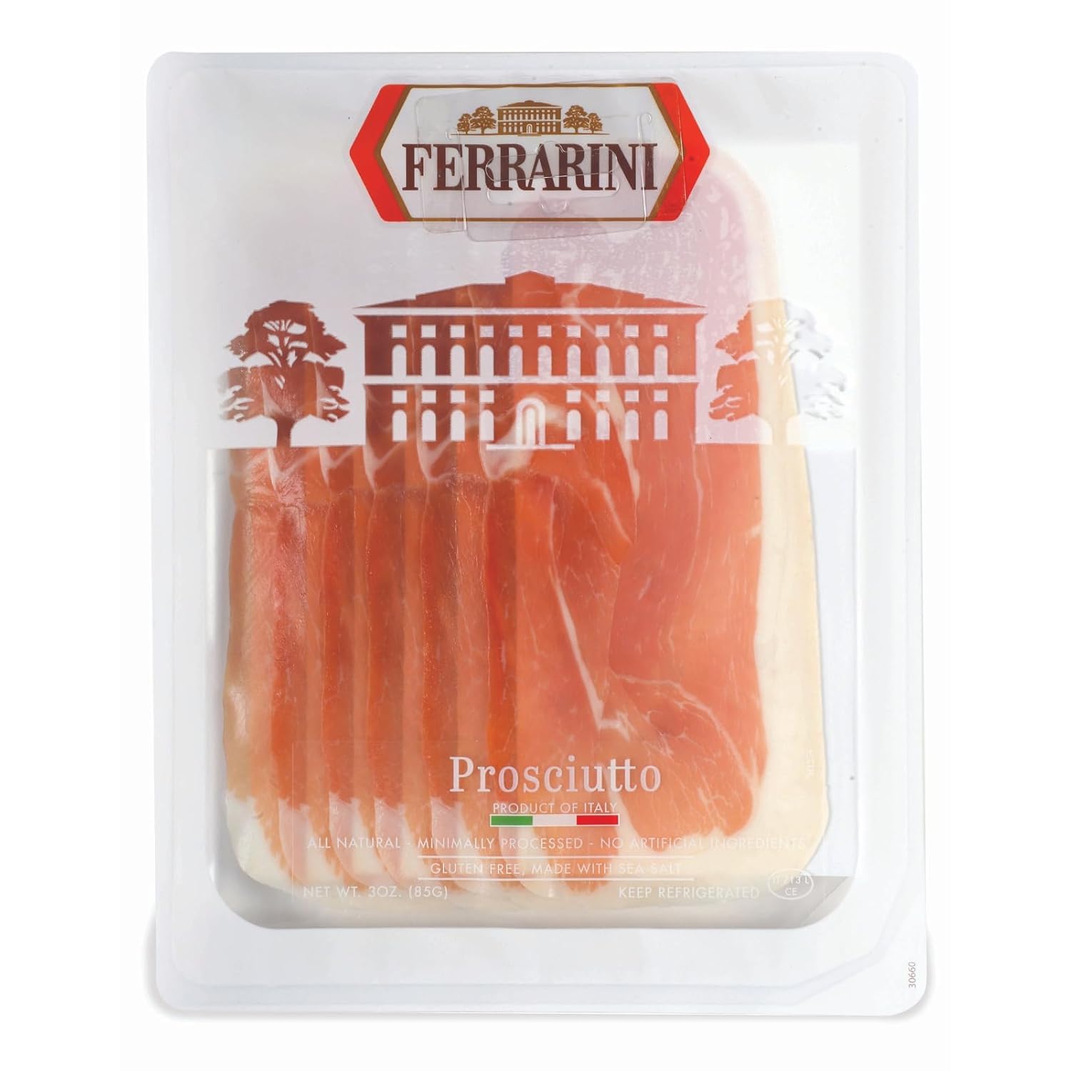 Italian Prosciutto - Premium Italian Cured Ham, Sliced 15oz (5 x 3oz Packs)