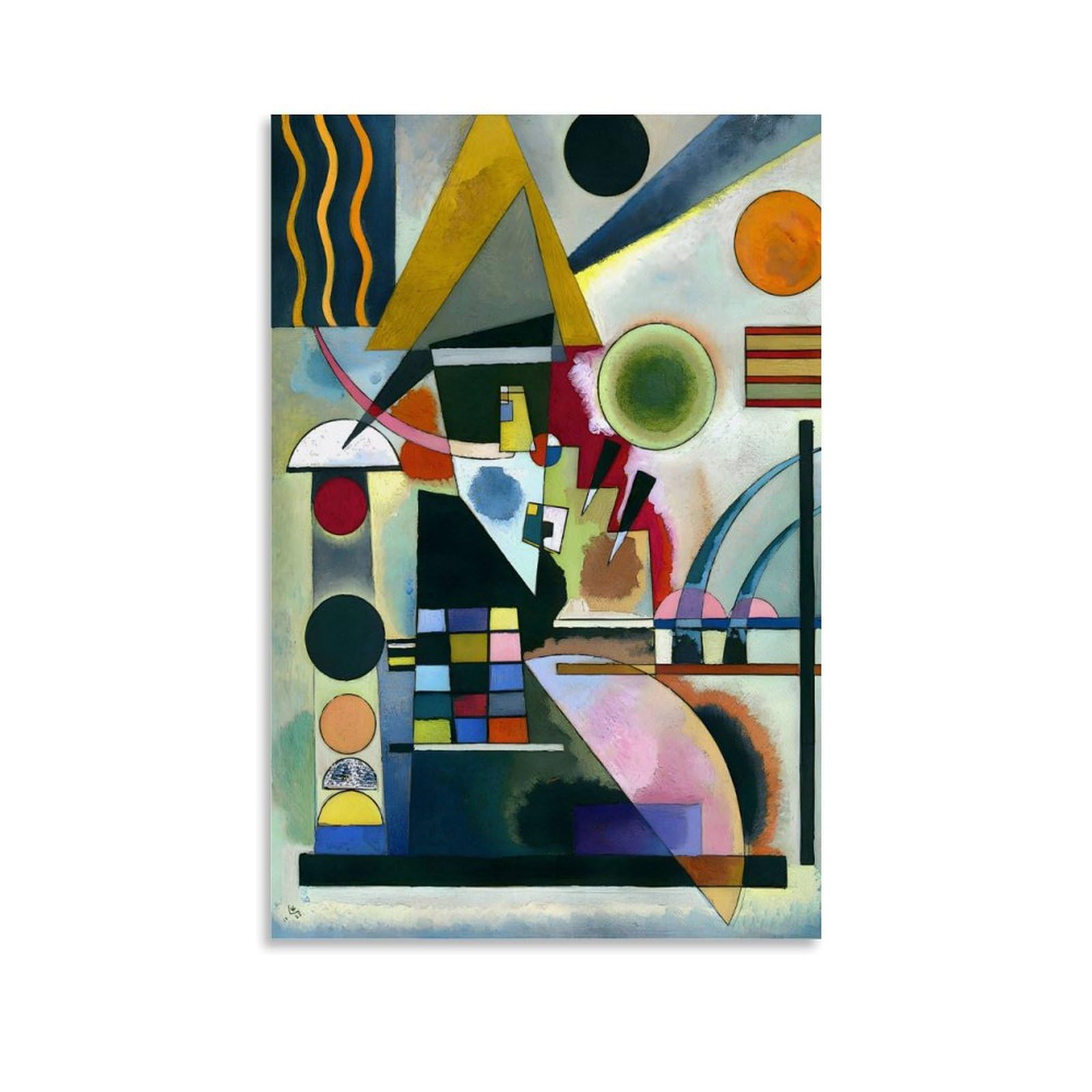 GAJUST Wassily Kandinsky Swinging Poster Swinging Painted by Wassily Kandinsky in 1925., Canvas Print Art Poster; Unframe; 12x18inch(30x45cm)