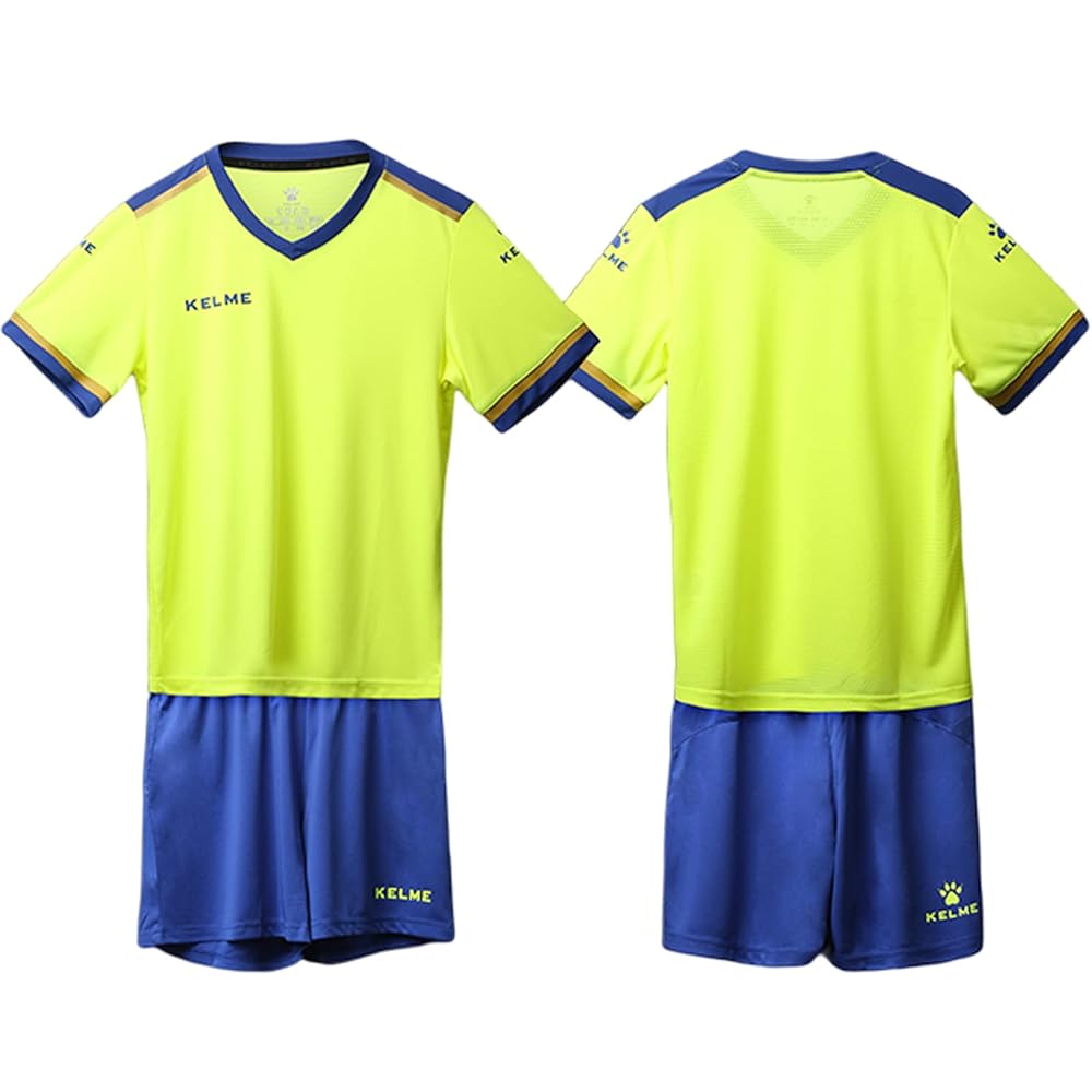 KELME サッカーウェアセット Lサイズ ネイビー/ライム Amazon | [ケルメ] ジュニアサッカーウェア 子供トレーニング