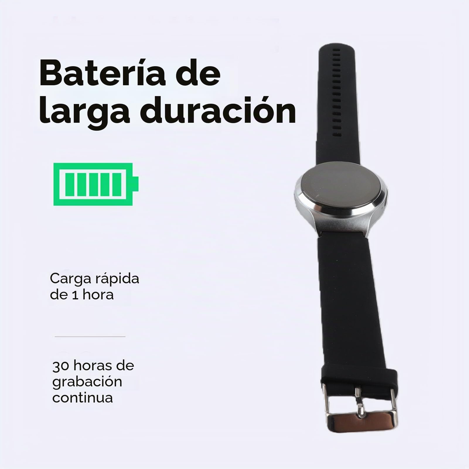 Reloj con Grabadora de Voz S8, Grabadora Activada por Voz, Reloj de Grabación Inteligente, Reducción de Ruido HD, con Función MP3, para Grabación de Reuniones de Aprendizaje de (32GB)