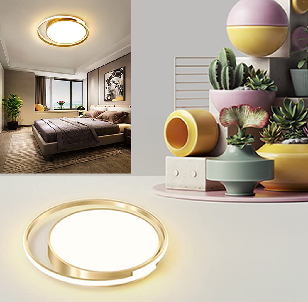 Moderne ronde LED-plafondlamp, 38W continu dimbare LED met afstandsbediening voor woonkamer, keuken, gang, kelder, slaapkamer, balkon, gang Energiebesparend licht,42cm