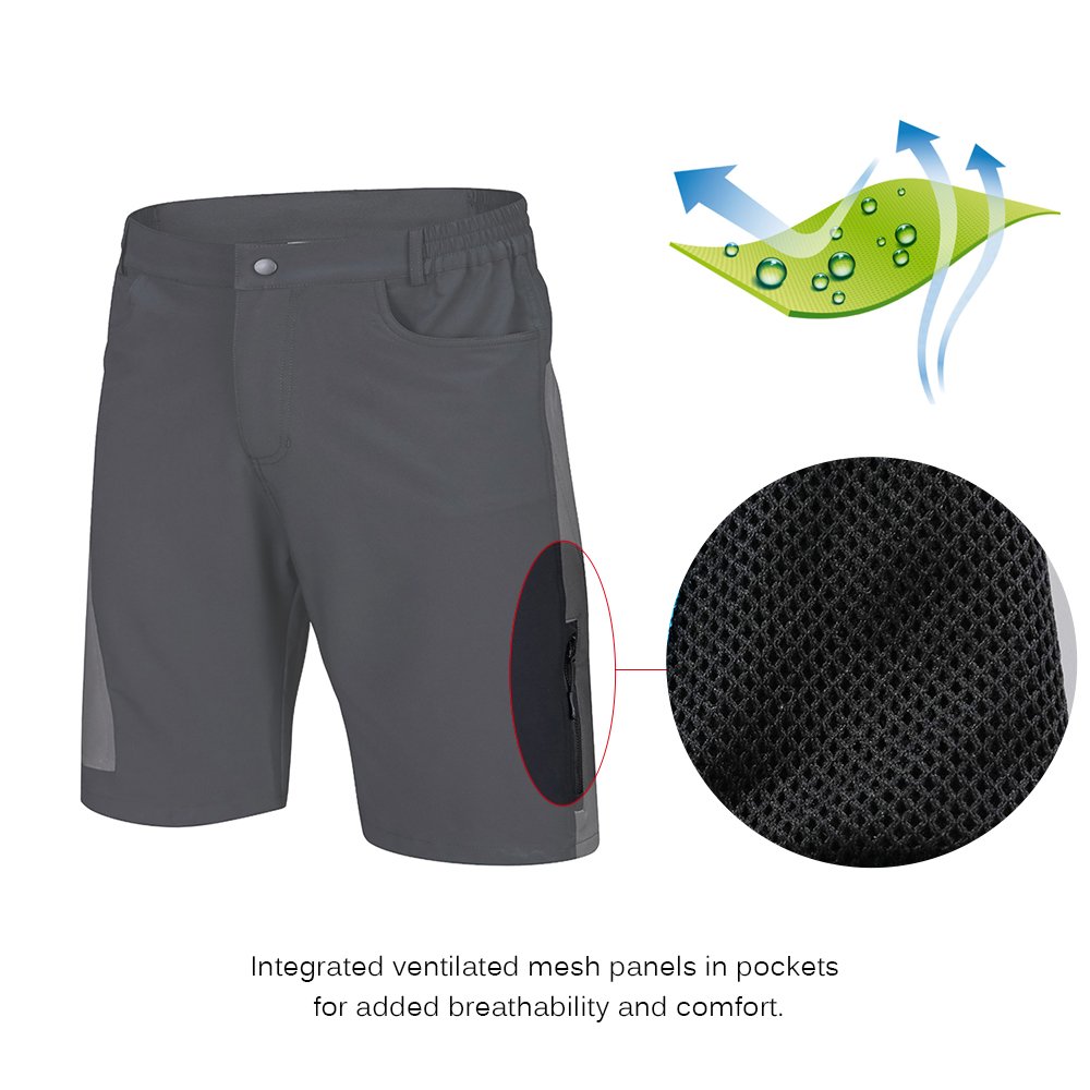TOMSHOO Pantaloncini MTB Uomo, Pantaloncini Ciclismo Biciclette, Bici MTB Pantaloni Traspirante Shorts per Ciclismo da Corsa All'aperto