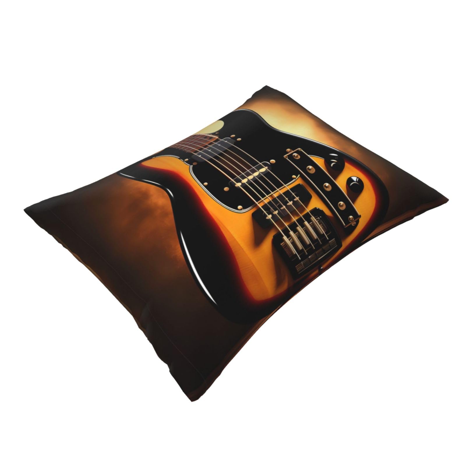 WBQLSL Instrumental Guitar Printed Pillowcase - 16 * 20 inches, Invisible Zipper, Breathable and Soft Pillowcase,