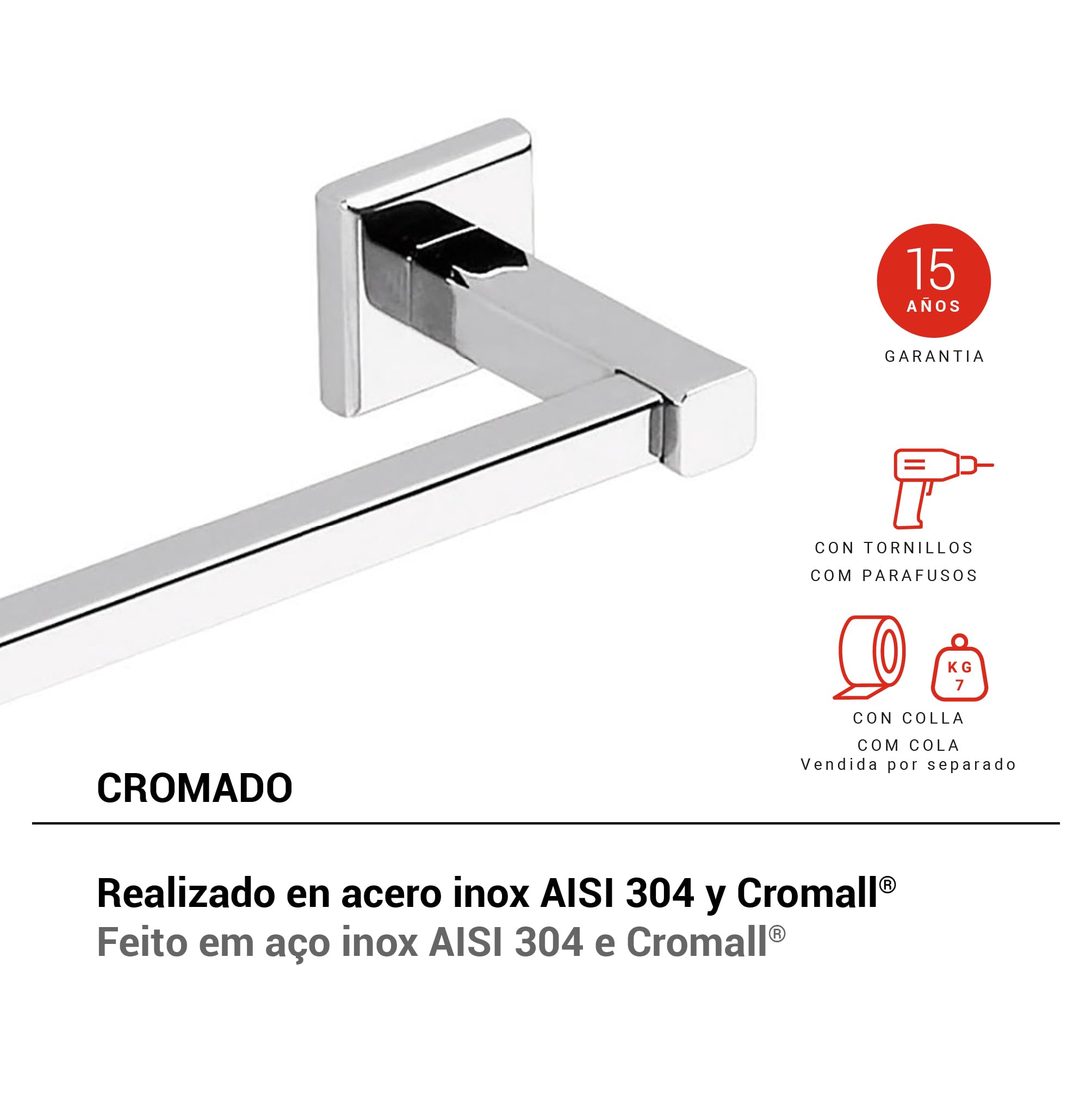 Gedy - Toallero Cm 45 Colorado Cromad Blist (69214513100)