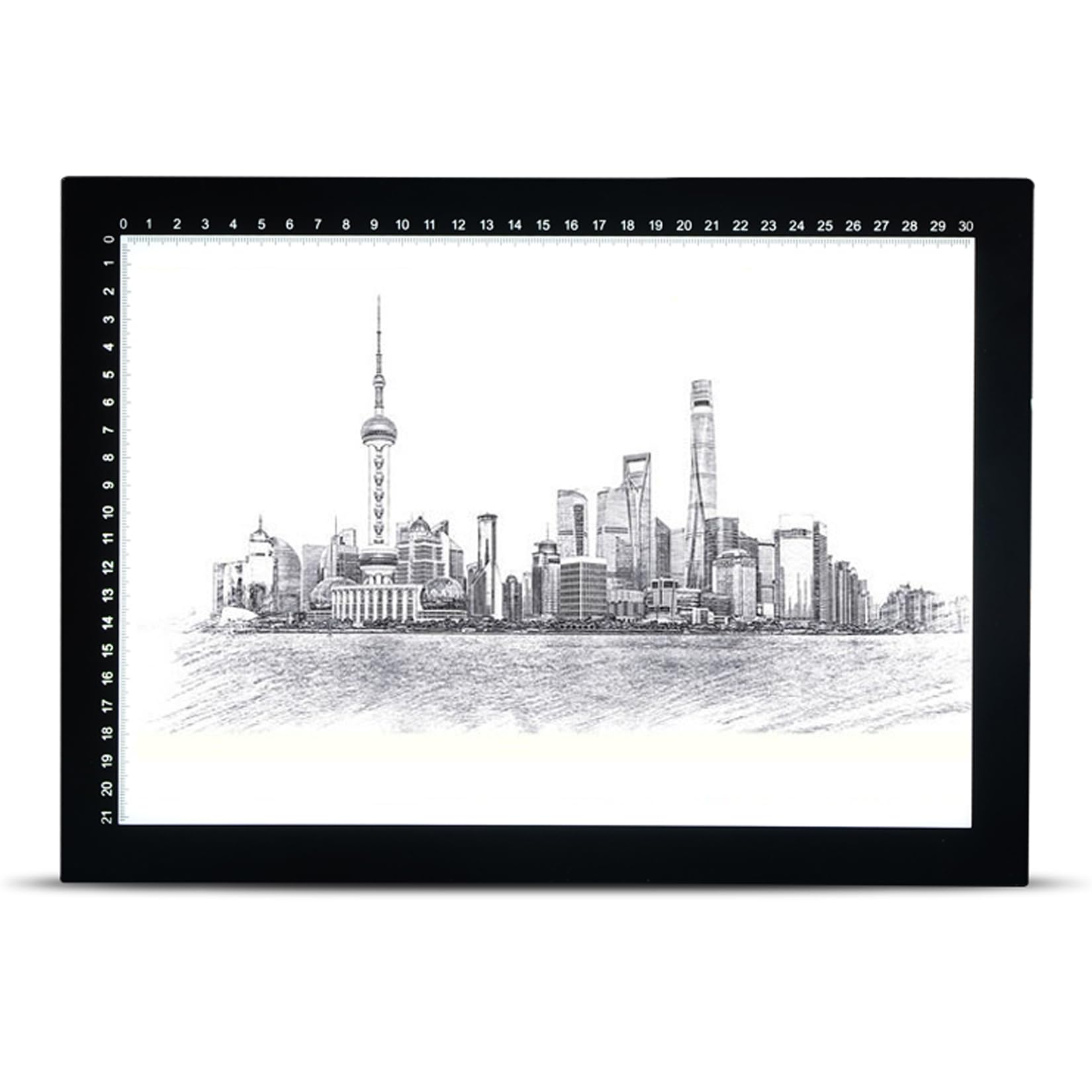 Bloc Lumineux A4 / A3 / A2,Tablette Lumineuse,10 Vitesses de Luminosité Ajustable, Lumière Douce,Pour le Croquis, l'Animation,la Calligraphie,la Peinture au Diamant,USB (A4)