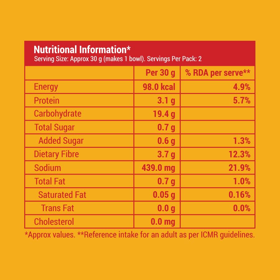Image of Slurrp Farm No Maida, No MSG Instant Noodles | Magic Masala | Not Fried, Millet Noodles, 60g (Pack of 2)