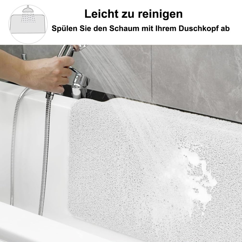 Tappetino doccia antiscivolo in PVC design campo di calcio 70 x 100 cm tappetino da bagno antiderapant morbido e confortevole senza ventosa, asciugatura rapida per zone bagnate