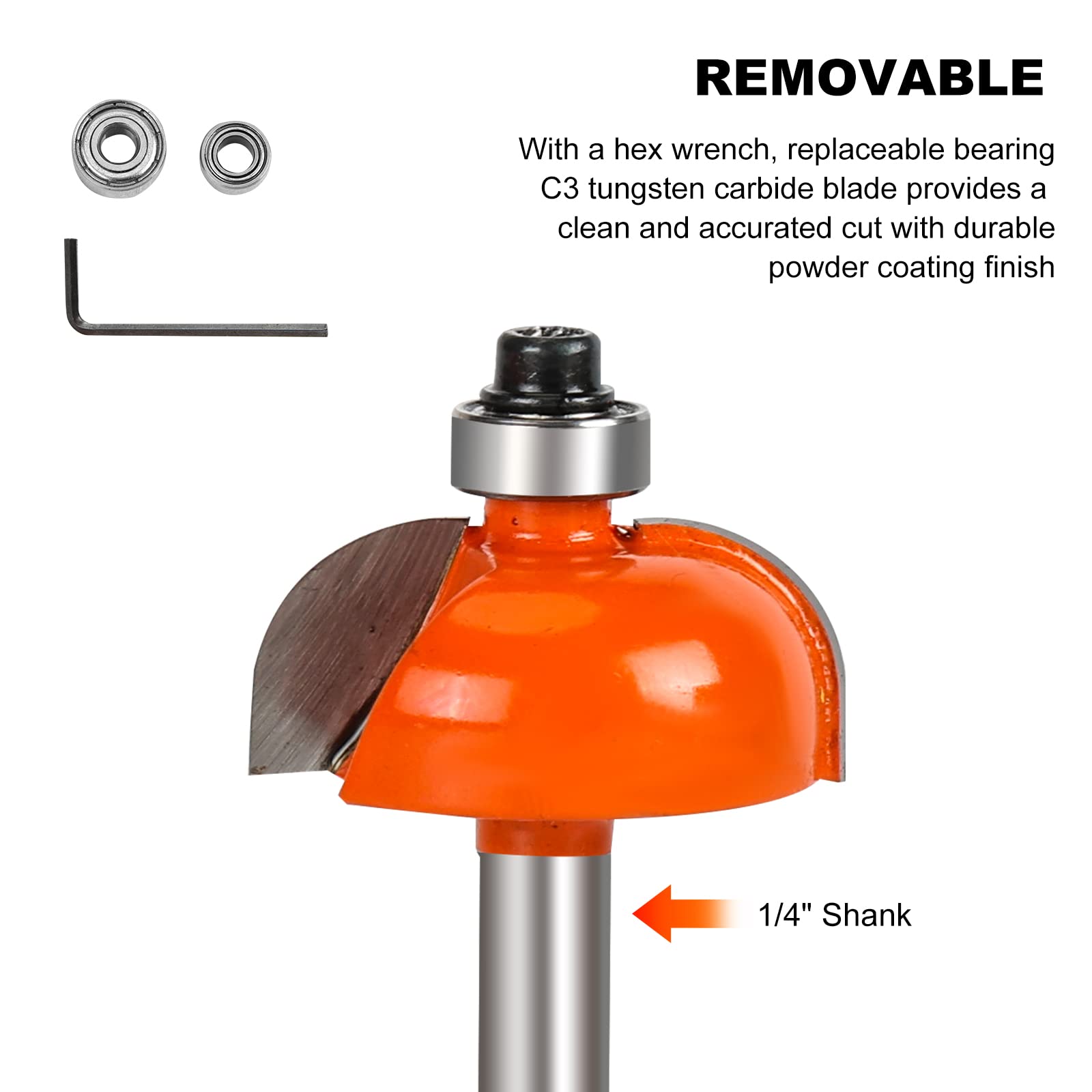 Yueqing Zhongji Router Bits Setof 24 Pieces 1/4 Inch Shank-6.35MM Shnak Router Bit Set T Shape Router bit Set 1/4 Shank for Commercial Users and Beginners - Image 3