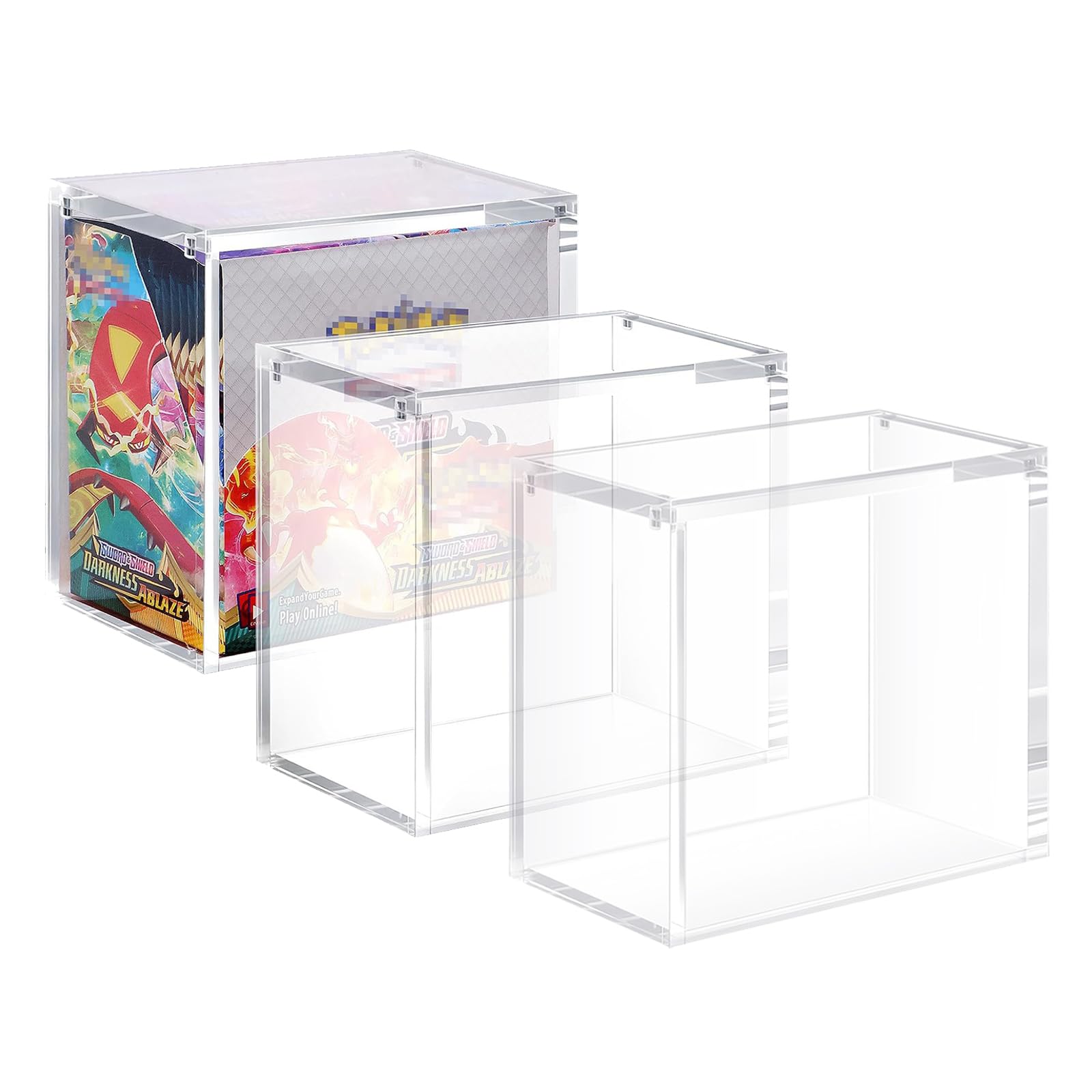 BigKing Premium Transparent Acrylic Display Case for Booster Boxes, Dustproof, Stackable