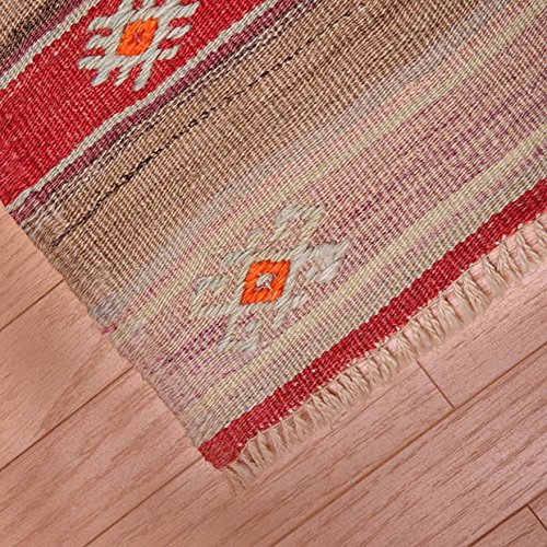 とても細かい見事な手仕事！トルコオールドジジム Amazon｜オールドキリム フェティエ ボーダージジム トルコ 226cm