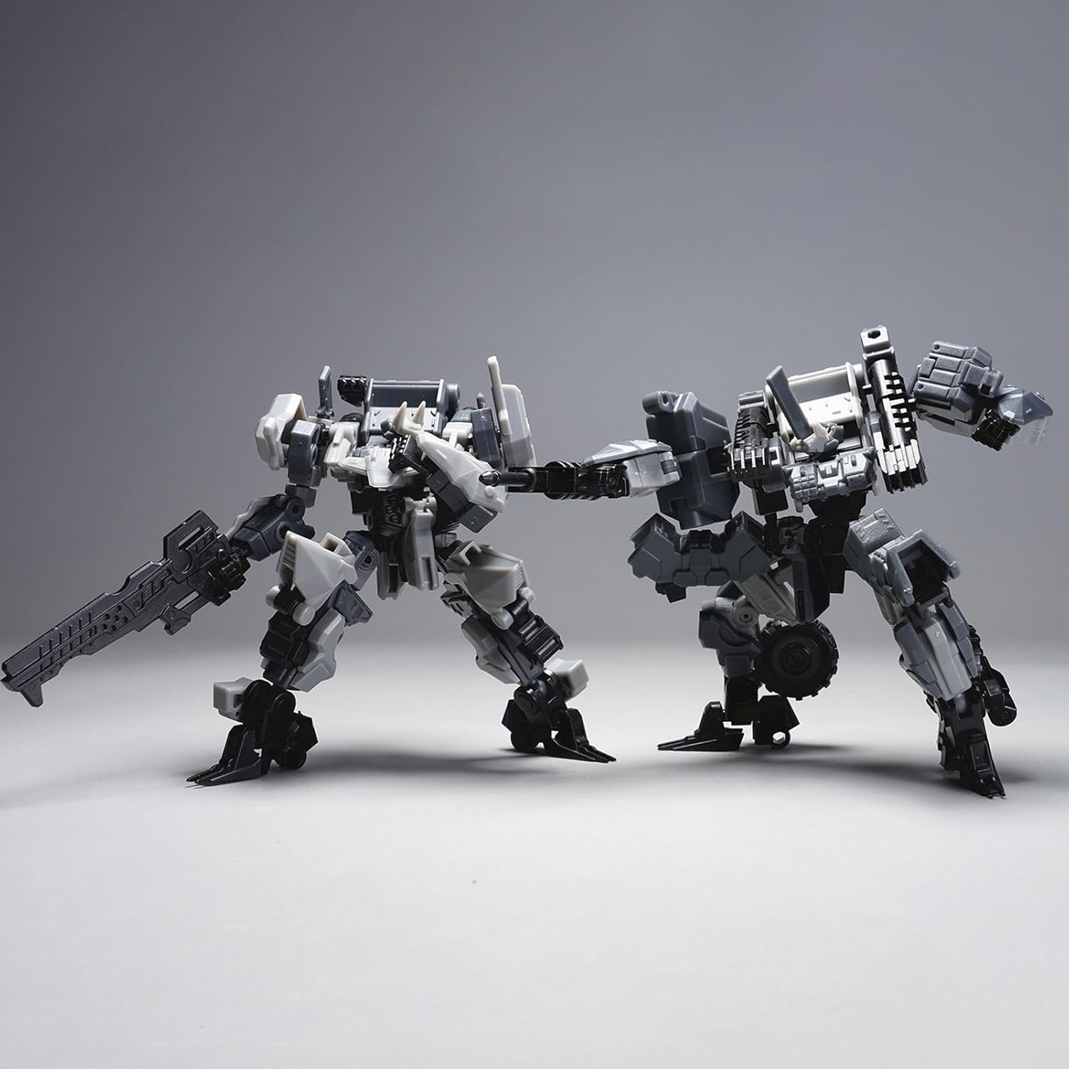 Pipigirl Plastic Action Figures Kits, Shadow Force 04, 4 in Mecha Model, Dual-Unit Combination, Easy to Assemble
