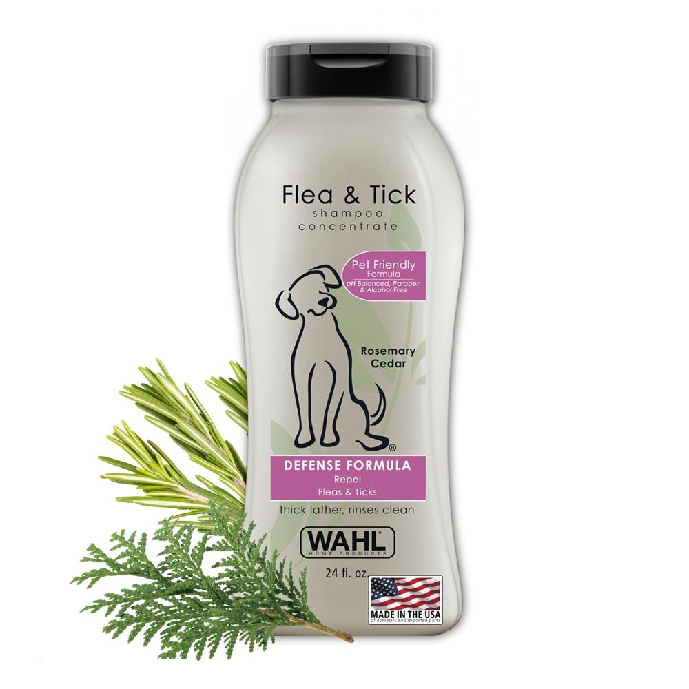 Wahl 820007 Flea and Tick Shampoo, Rosemary Mint 710ml /24oz