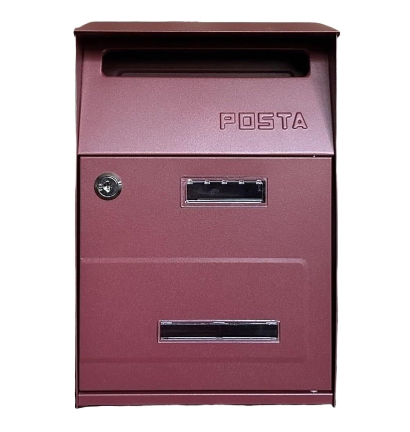 Letter Box Mailbox Mounted Mailbox Lockable Outside Postbox Letterbox For Home Use Garages Gates Decor Outdoor(Rosso)