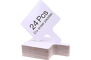 24-Piece Mini Whiteboard Paddles, Perfect for Classroom or Auction Use