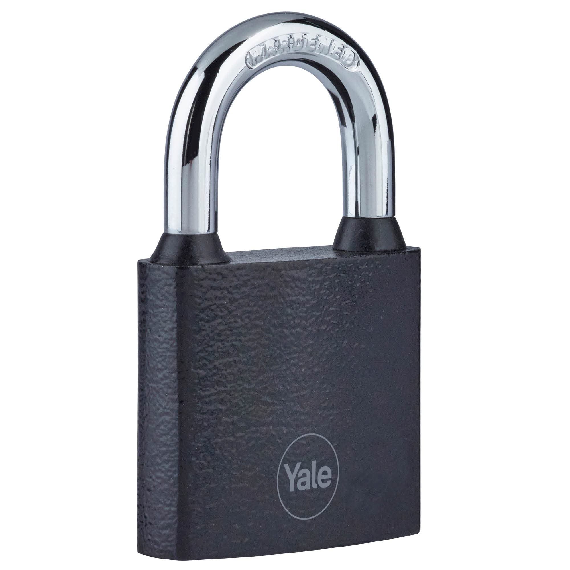Yale Iron Padlock 50mm - Silver - Hardened Steel Shackle - Indoor use