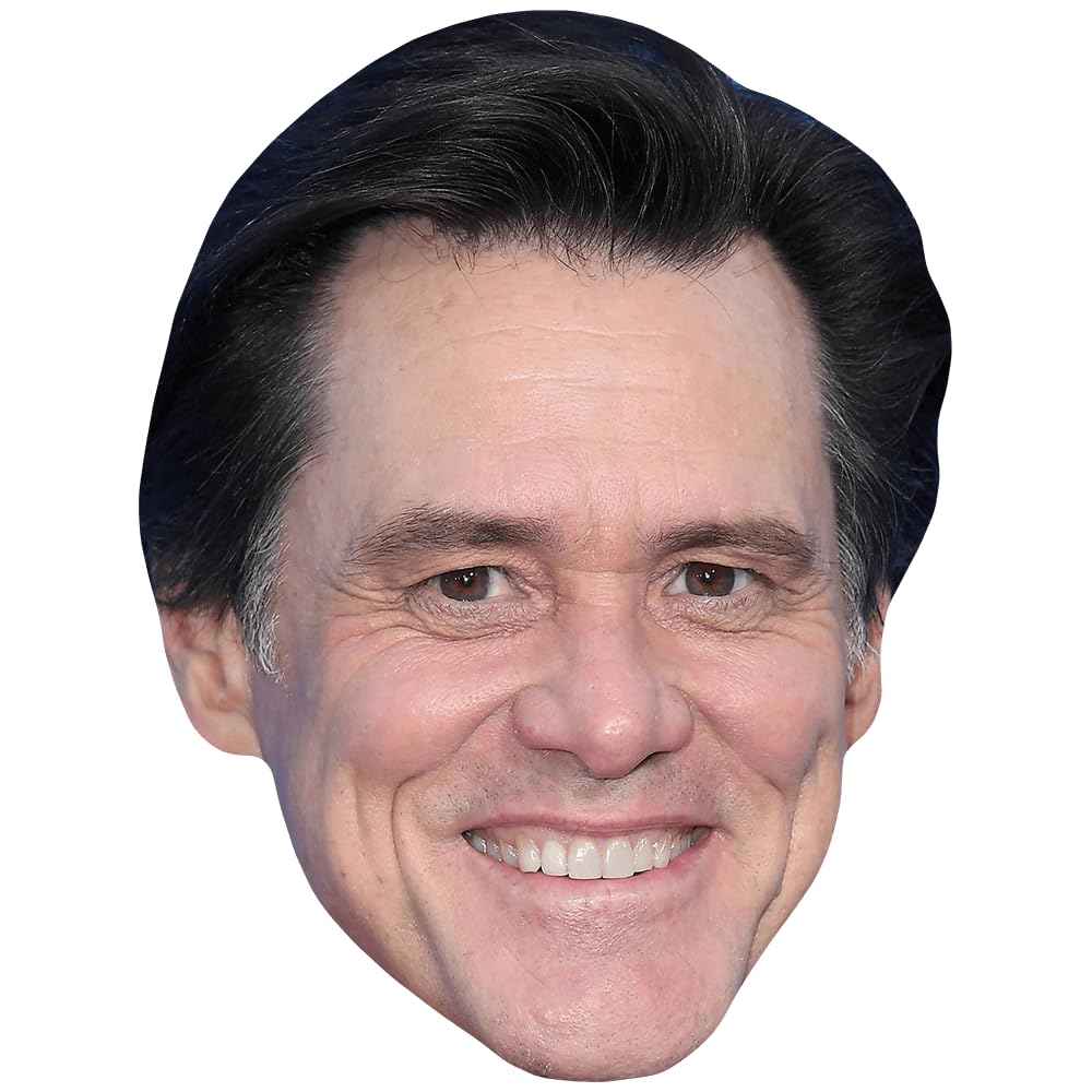 Jim Carrey (Smile) Celebrity Mask, Flat Card Face, Fancy Dress Mask
