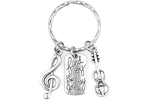 Violin Music Teacher Keyring, Violin Cello Keyring