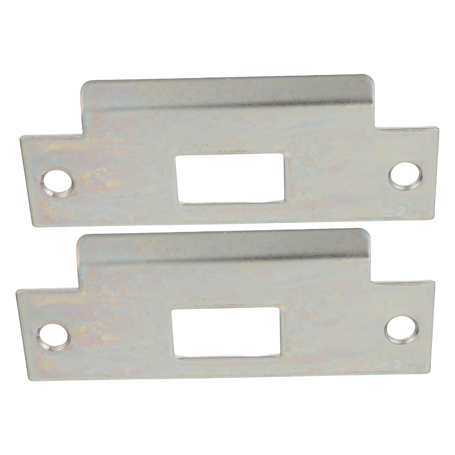 Protector de pestillo de puerta de metal plata para entornos residenciales