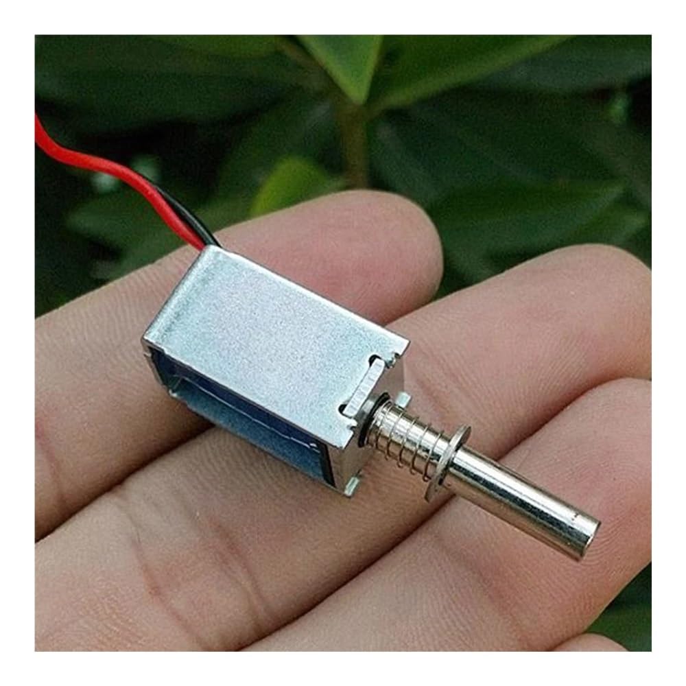 Elettromagnete in miniatura di spinta e trazione da 5 mm CC 5 V, 6 V e 12 V per telaio di serratura, serratura elettronica con riavvio a molla