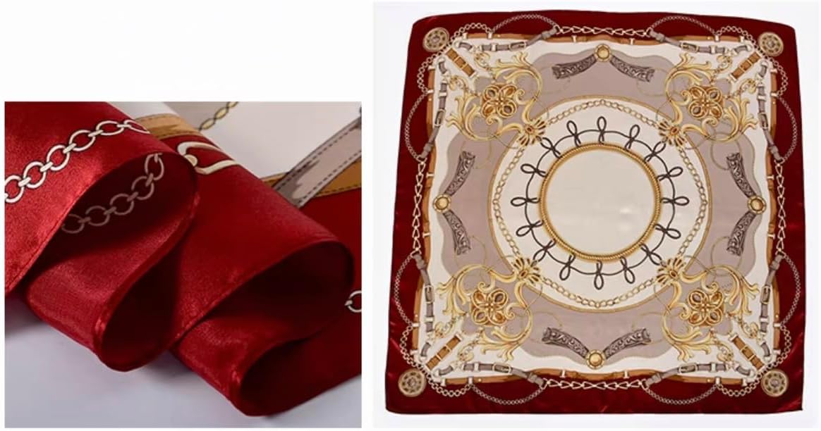 ANDANTINO 100% Pure Mulberry Silk Scarf 35" Large Square Lightweight Headscarf –Women’s Hair Wraps-With Gift Packed - Image 6