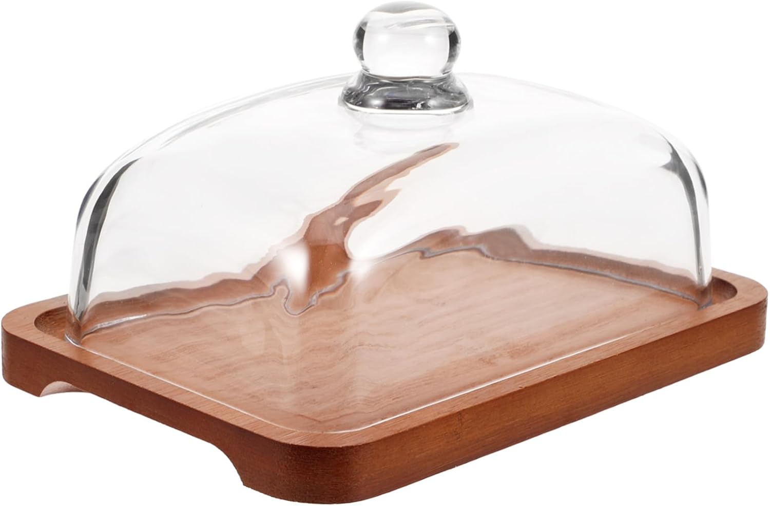 Ciieeo 2pcs Butter Dish Glass Cover Slicer Butter Keeper Reusable Serving Tray Elegant Moisture Retaining