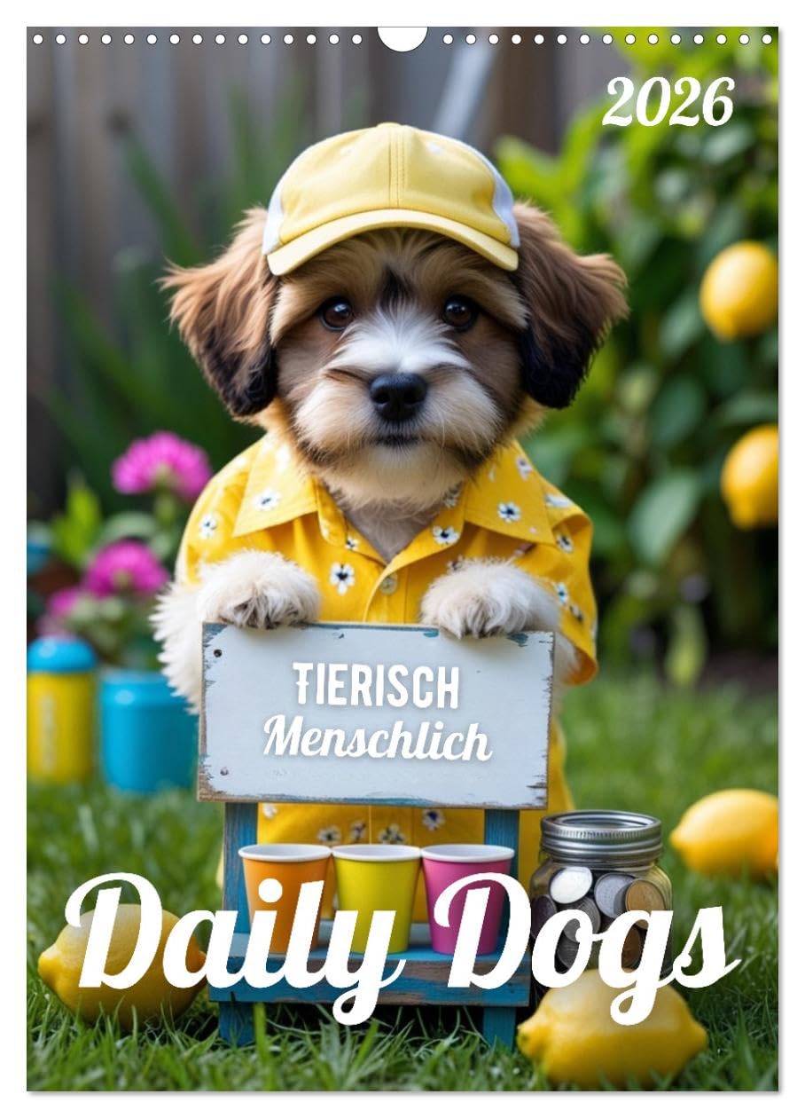 Daily Dogs - Beastly human UK-Version (Wall Calendar 2026 DIN A3 Portrait), CALVENDO 12 Month Wall Calendar โ image 1