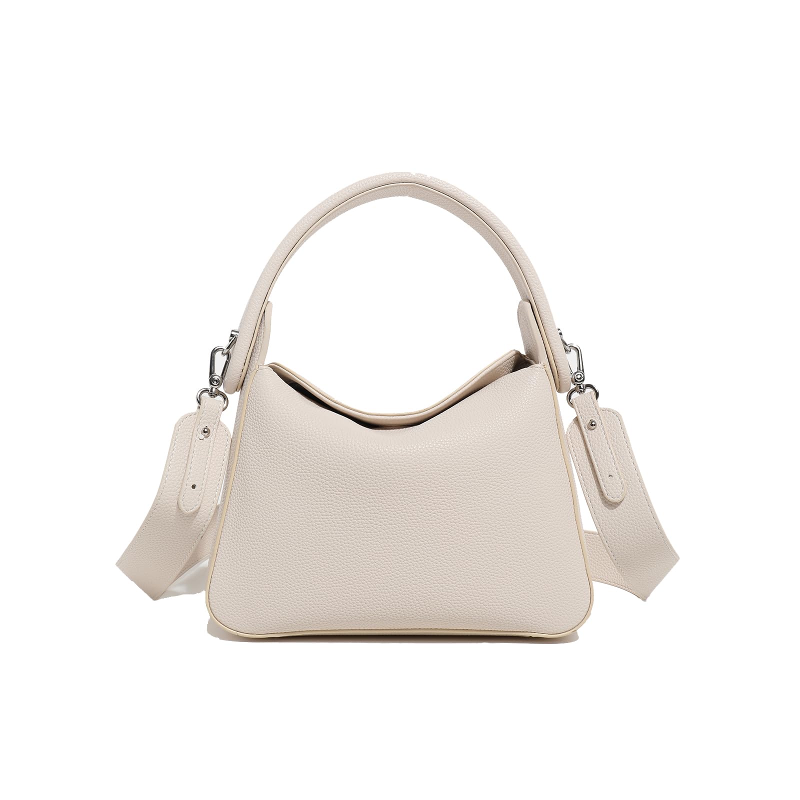 Women Top Handle Handbag Medium Leather Dumpling Bag Designer Crossbody Purse with Detachable Strap