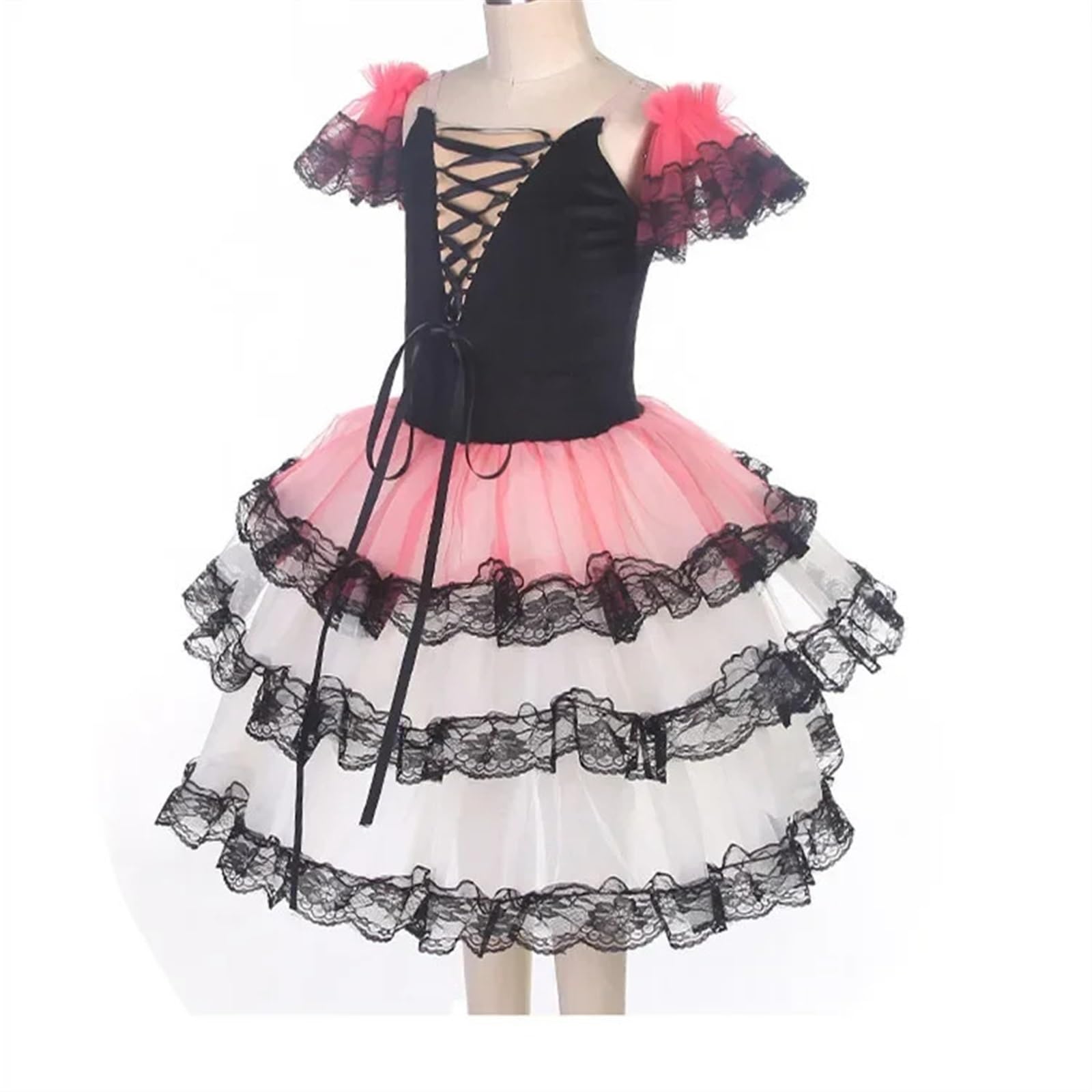 Vestido de Ballet para niñas Falda de Ballet for niñas y Mujeres Vestido tutú romántico Disfraces Danza(Adult XL)